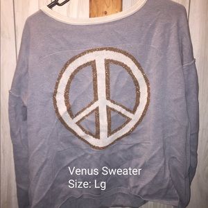 Gray peace sweater
